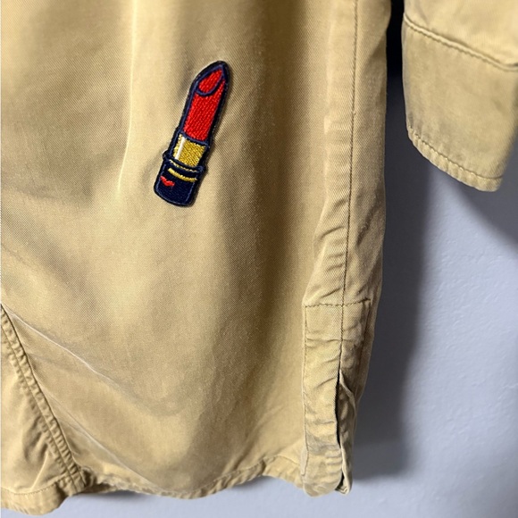 Zara TRF Outerwear Khaki Green Military Shacket Shirt Jacket with patches. XS - Picture 9 of 13